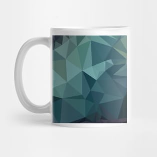 Metallic Seaweed Green Abstract Low Polygon Background Mug
